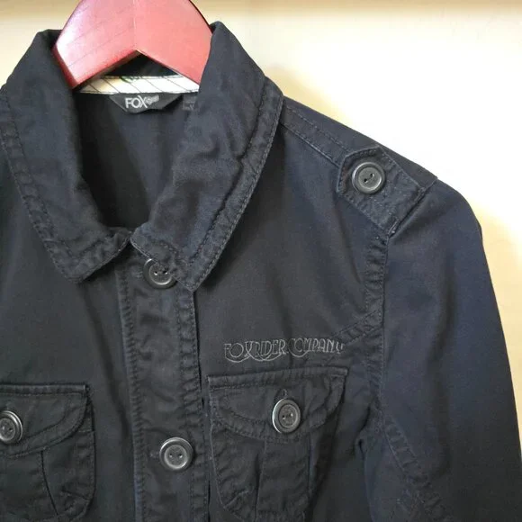 Fox Riders Company Black Utility Streetwear Jacket Medium - Picture 5 of 15
